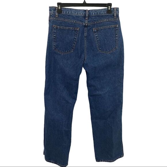 Vintage Bill Blass Flower Embroidered High Rise Blue Jeans Size 8 Petite - Picture 3 of 11